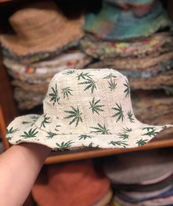 Hemp Sun Hat Hemp Leaf Cannabis Leaf 