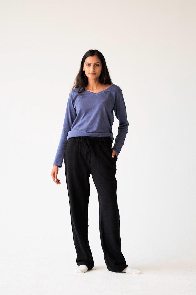 Hemp Sweatpants for Women • Fleece Sweatpants • Organic Cotton Lounge Pants • Eco-Friendly Sustainable Pants, Asatre image 8