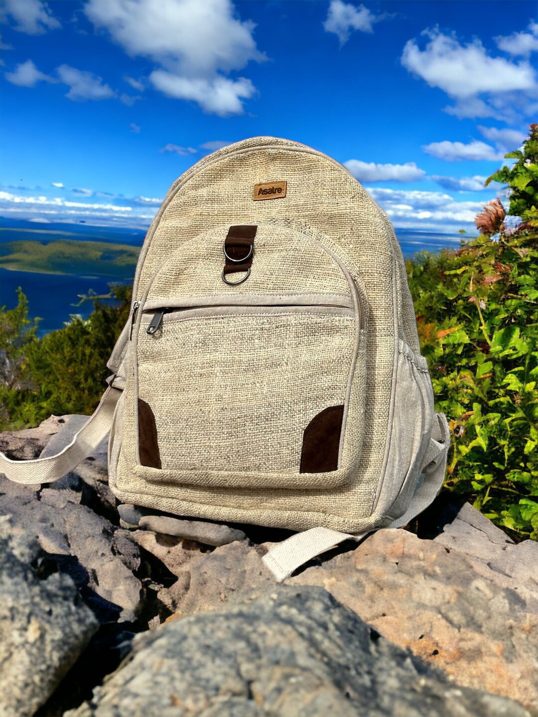 Hemp Backpack,handmade Natural Hemp Bagnepal Plain Backpackplain Vegan