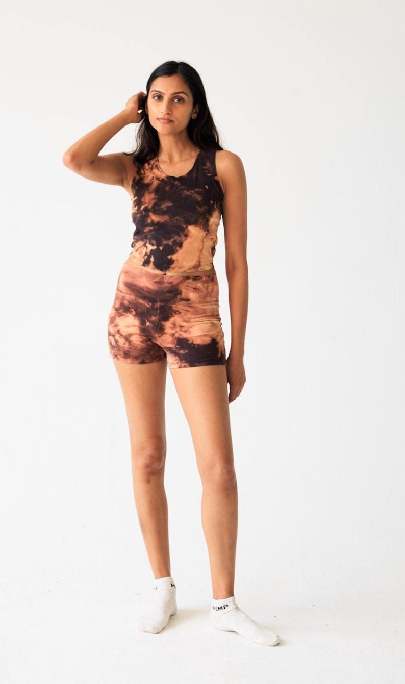 Yoga Shorts•Hemp Shorts • Tie Dye Shorts • Dance Shorts • 3" Inseam • Festival Activewear • Volleyball • Booty• Casual Shorts • Gym Shorts imagen 3