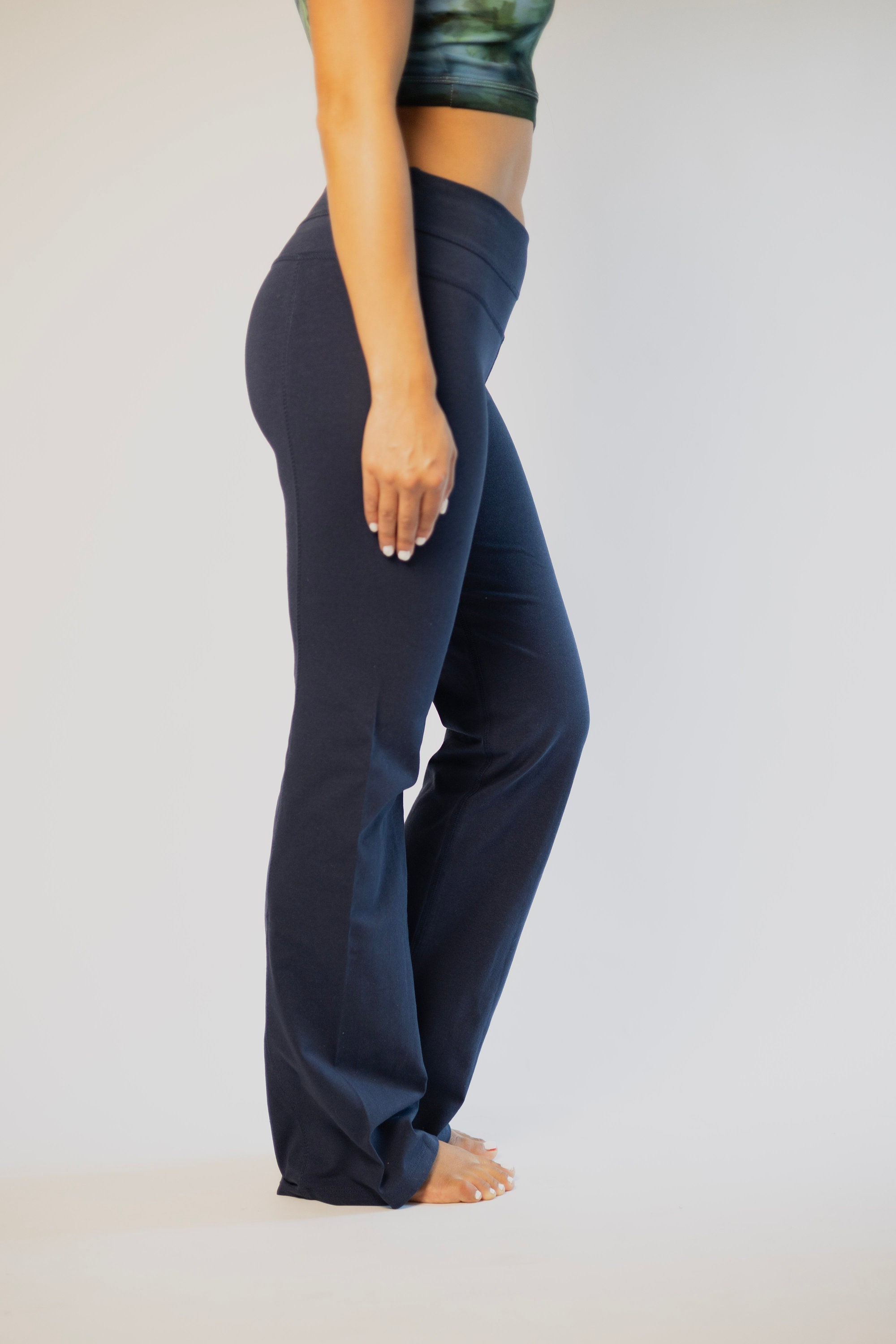 Hemp Yoga Pants, Mid-rise Back Seam Flare Leg, Hipster Hemp Pants,  Eco-friendly Athletic Clothing S-XL -  Singapore