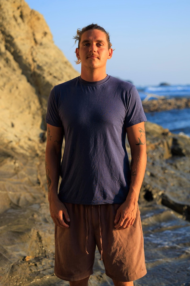 Herren-Hanfhemd • Leichtes Bio-Baumwoll-T-Shirt, atmungsaktiv, aus Naturfasern, nachhaltig, umweltfreundlich, Freizeitkleidung Bild 9