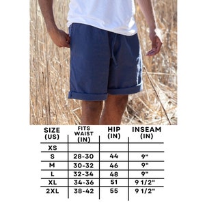 Men's Hemp and Organic Cotton Drawstring Linen Shorts - Etsy