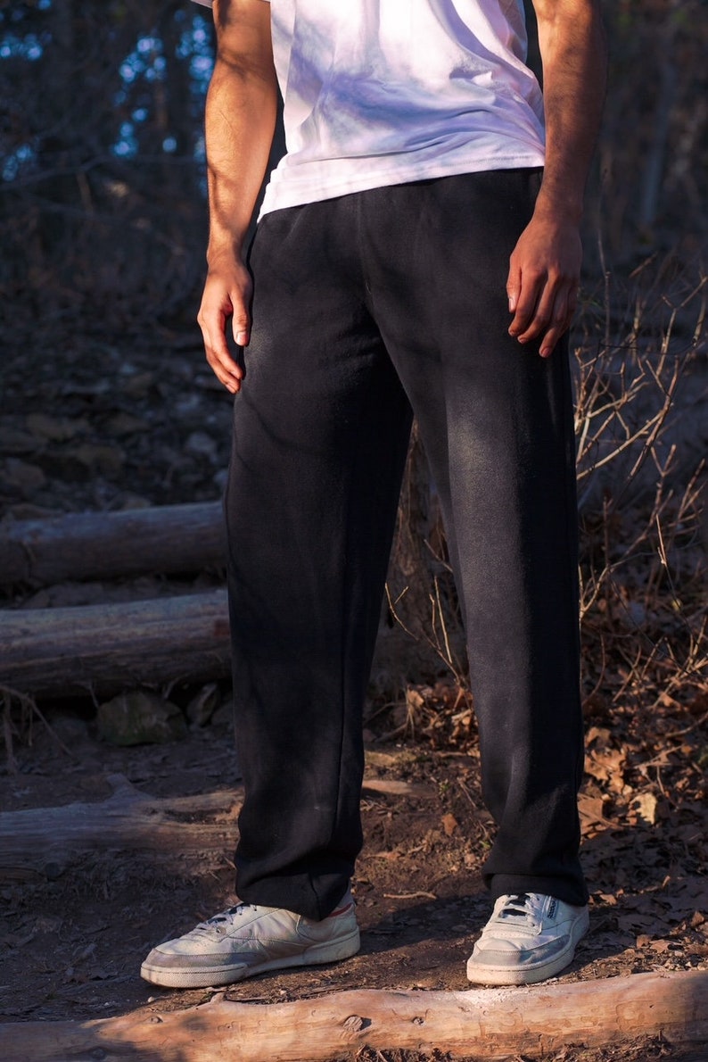 Men's Hemp and Organic Cotton Fleece Sweatpants Slim/Shorter image 6