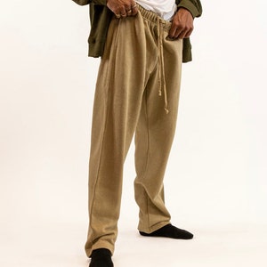 Men's Hemp and Organic Cotton Fleece Sweatpants Slim/Shorter image 5