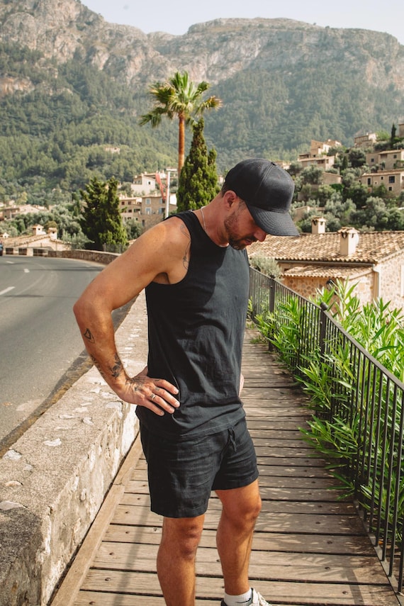 Hemp Tank Top • Workout Shirt Gym Clothing Organic Material Breathable Fabric Athletic Wear Sustainable Fashion • Muscle Tee Fitness Apparel