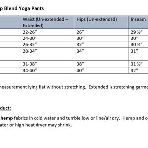 Hemp and Cotton Yoga Pants, Hemp Pants, Eco-friendly Athletic Clothing XS-XXL image 8