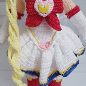 Crochet doll pattern, sailor doll pattern, moon amigurumi doll princess doll pattern, PDF doll amigurumi pattern, anime amigurumi pattern image 4