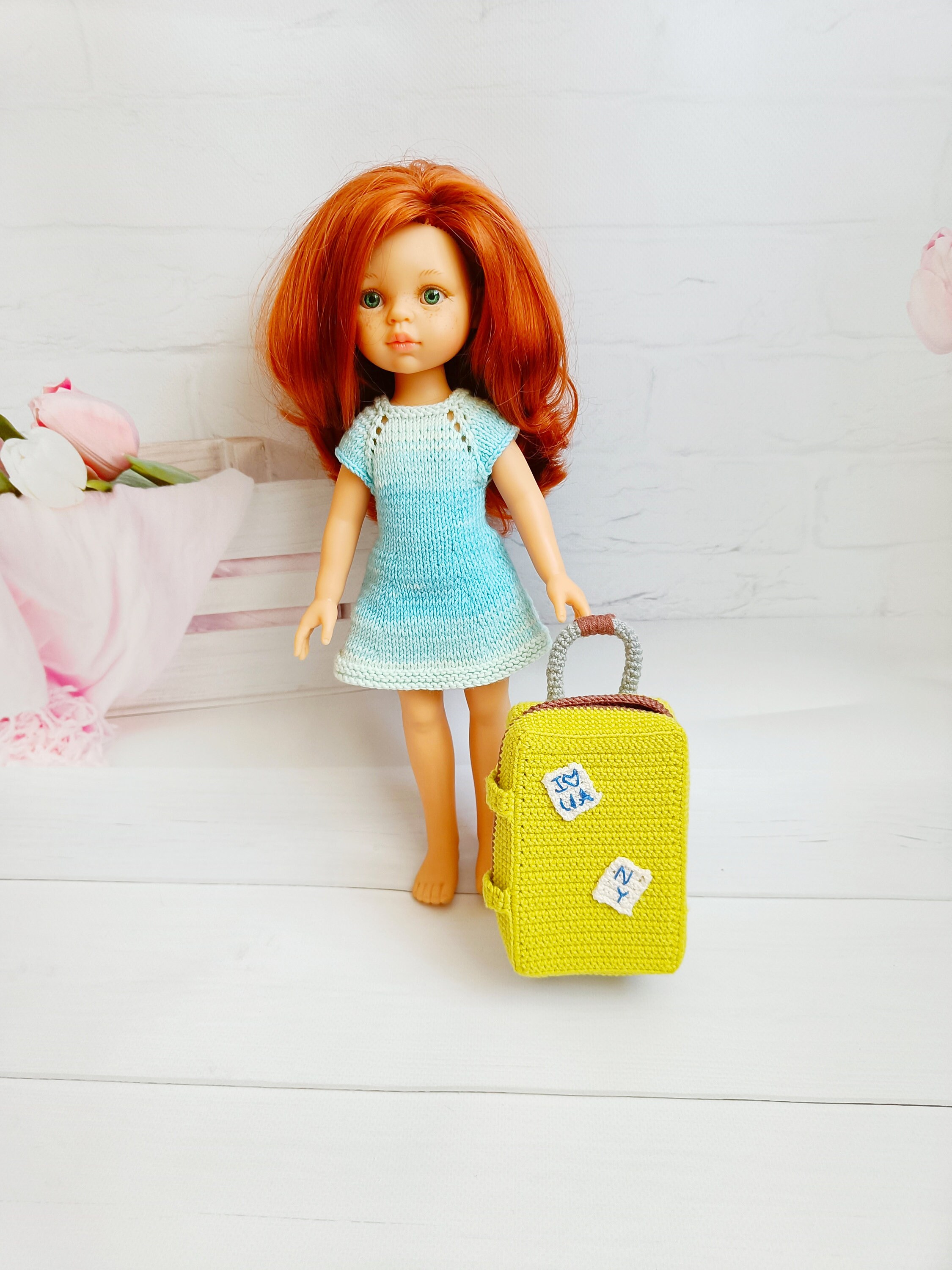 Suitcase for Doll Crochet Pattern, Doll Supplies Amigurumi Pattern ...