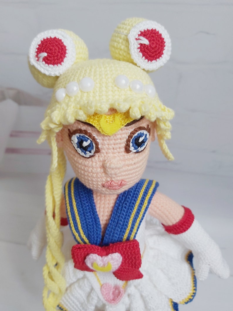 Crochet doll pattern, sailor doll pattern, moon amigurumi doll princess doll pattern, PDF doll amigurumi pattern, anime amigurumi pattern image 3