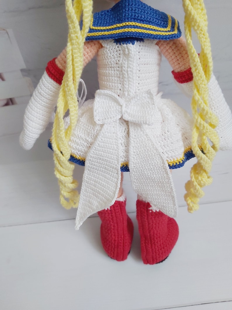 Crochet doll pattern, sailor doll pattern, moon amigurumi doll princess doll pattern, PDF doll amigurumi pattern, anime amigurumi pattern image 5