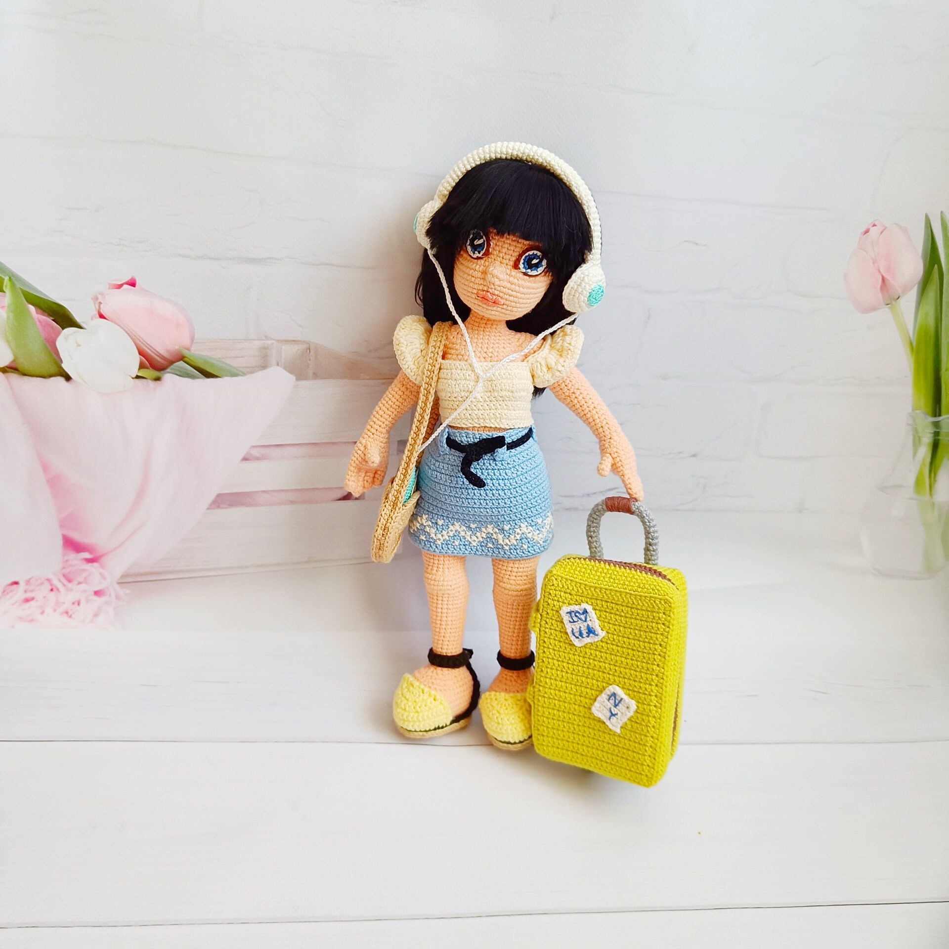 Suitcase for Doll Crochet Pattern, Doll Supplies Amigurumi Pattern ...