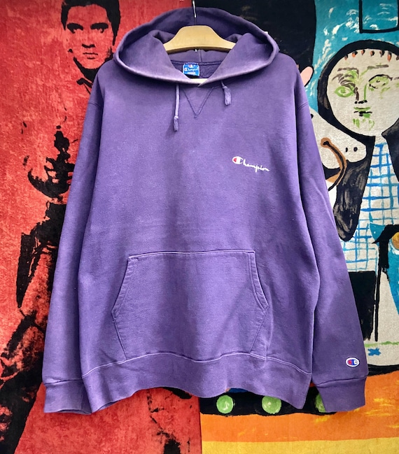 Reverse Weave Pull Violet Champion Vintage 90s Champion Reverse