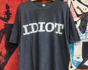 Camiseta promocional vintage de The Wonder Stuff de los 90, "Construction For The Modern Idiot" (1993), banda indie británica, talla XL