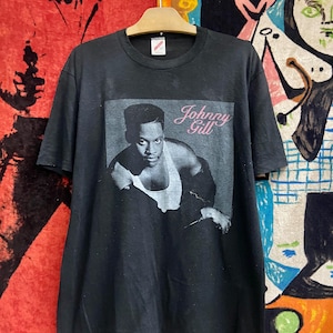 Vintage 90s Johnny Gill 1991 American R&B Soul Pop Tour Promo T Shirt / New Jack Swing / Hip Hop / Vintage Jazz Soul Music Art T Shirt