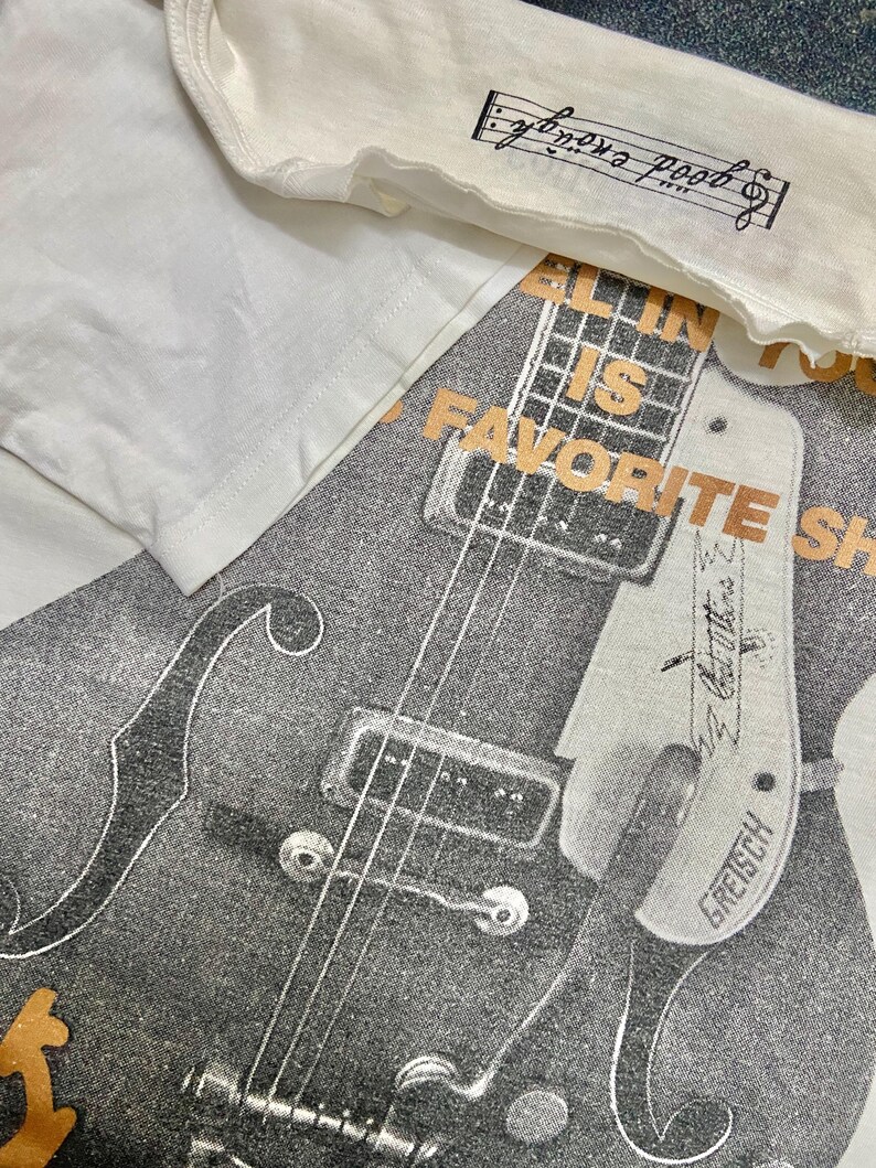 Camiseta vintage OG 2003 Good Enough de Hiroshi Fujiwara con guitarra "Gretsch" y archivo de ropa urbana, talla L imagen 14