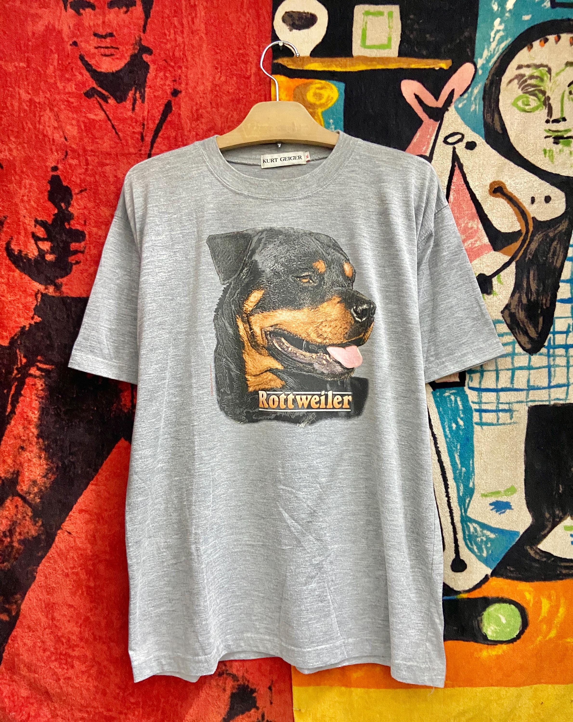 ヴィンテージ 90年代 ロットワイラー犬種写真プリント ドッグアート T 
