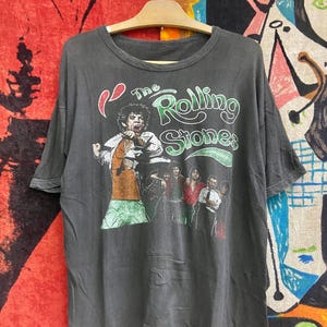 Vintage 80er Jahre The Rolling Stones Englisch Rock 1981 World Tour T-Shirt / Art Rock / Vintage Band Rock T-Shirt Größe L
