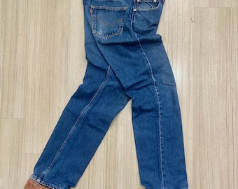 Vintage Levis 501 Jeans: 2000s High Waisted Selvedge Denim (W36