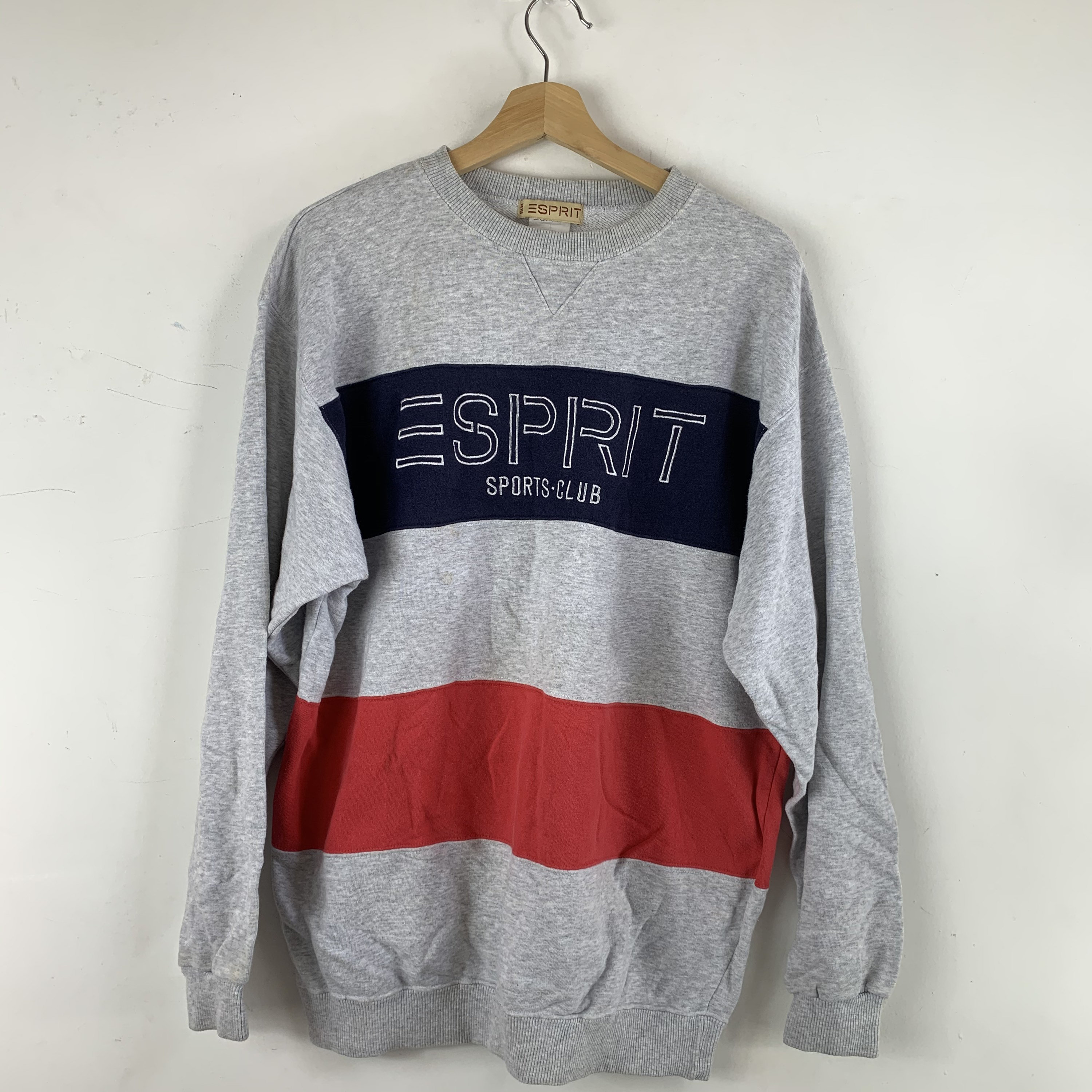 Vintage Esprit Big Logo Sweatshirt Colorblock | Etsy