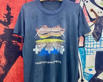 T-shirt MALEFICE XL Vintage 1984 - Hardcore Metal DC - Extrêmement Rare - Occasion Bon état