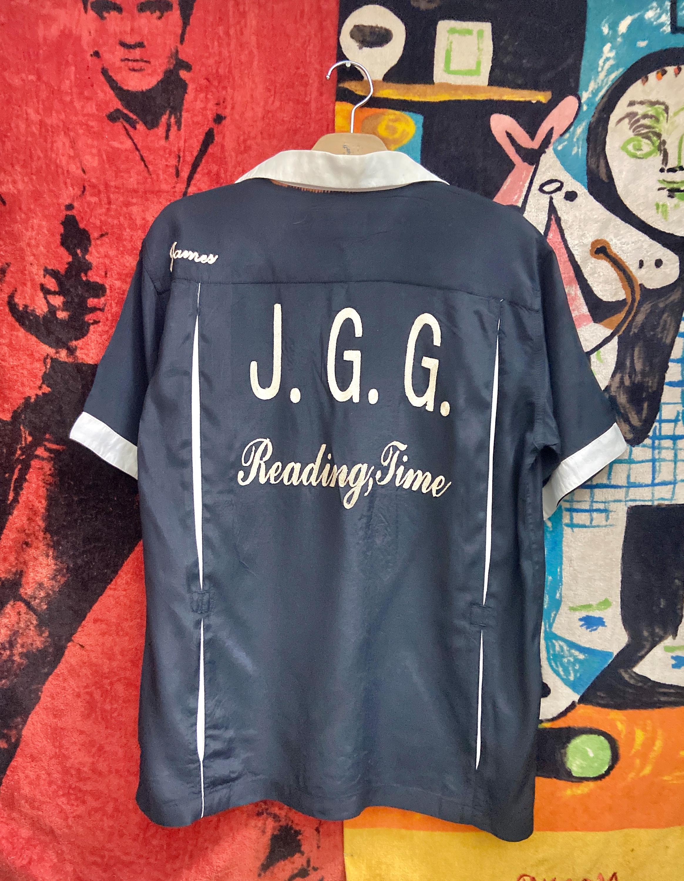 【HOUSTON】BOWLING SHIRT(NEW YORK) Vintage 70s Houston Bowling Rayon Shirt Embroidery Logo Punk