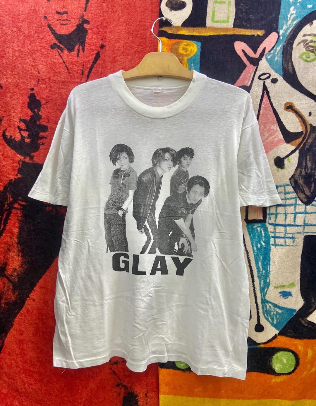 90s GLAY 非売品 Tシャツセット Vintage 90s GLAY Japanese Iconic Rock Band Experimental Rock Line