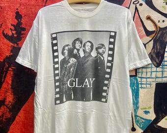 ヴィンテージ グレイ 日本のロックバンド ホワイト ラージ Tシャツ