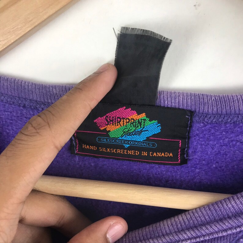 Vintage Ski Acid Wash Sweatshirt Rare Design