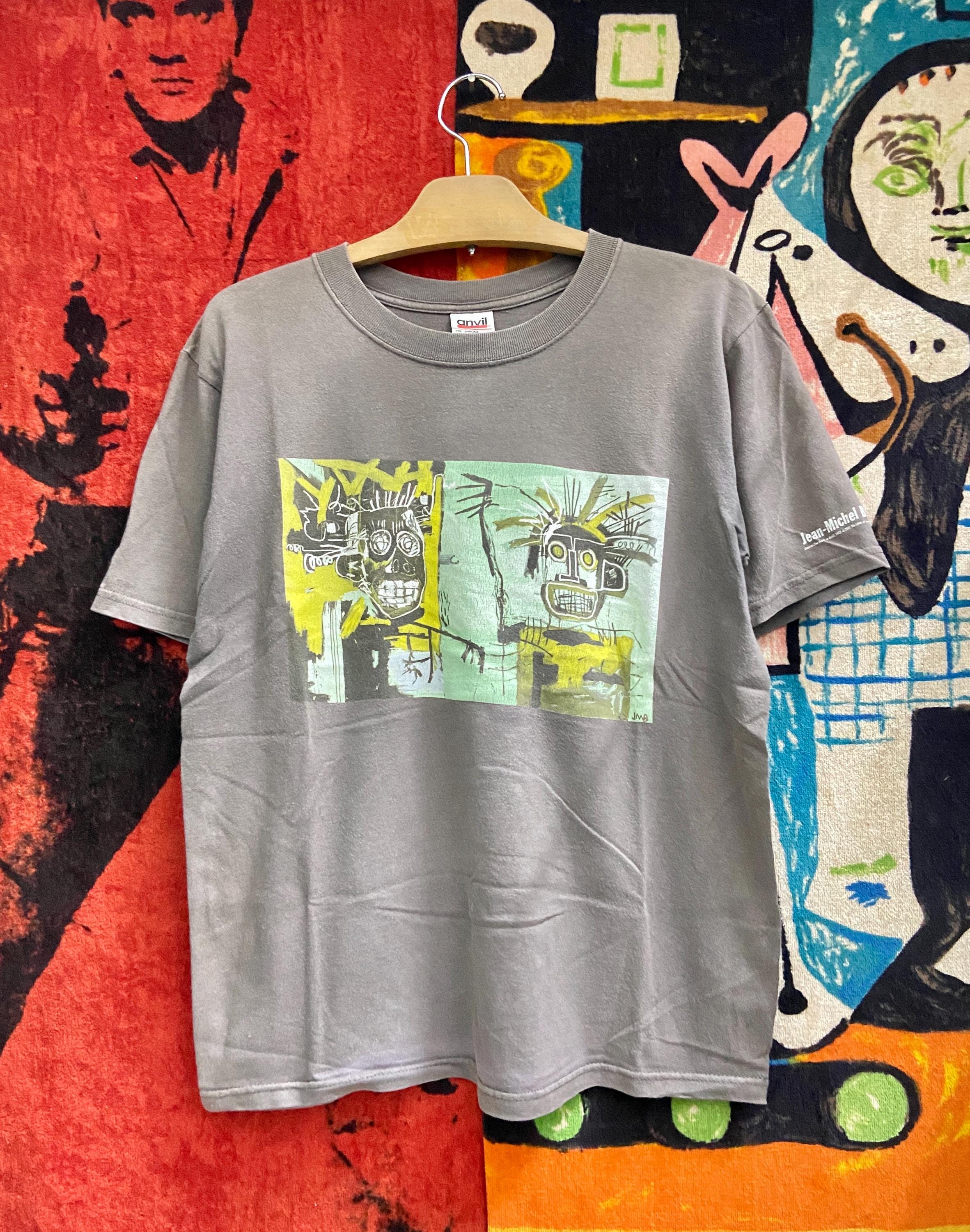 ヴィンテージ バスキア「Two Heads on Gold」Tシャツ：00年代 