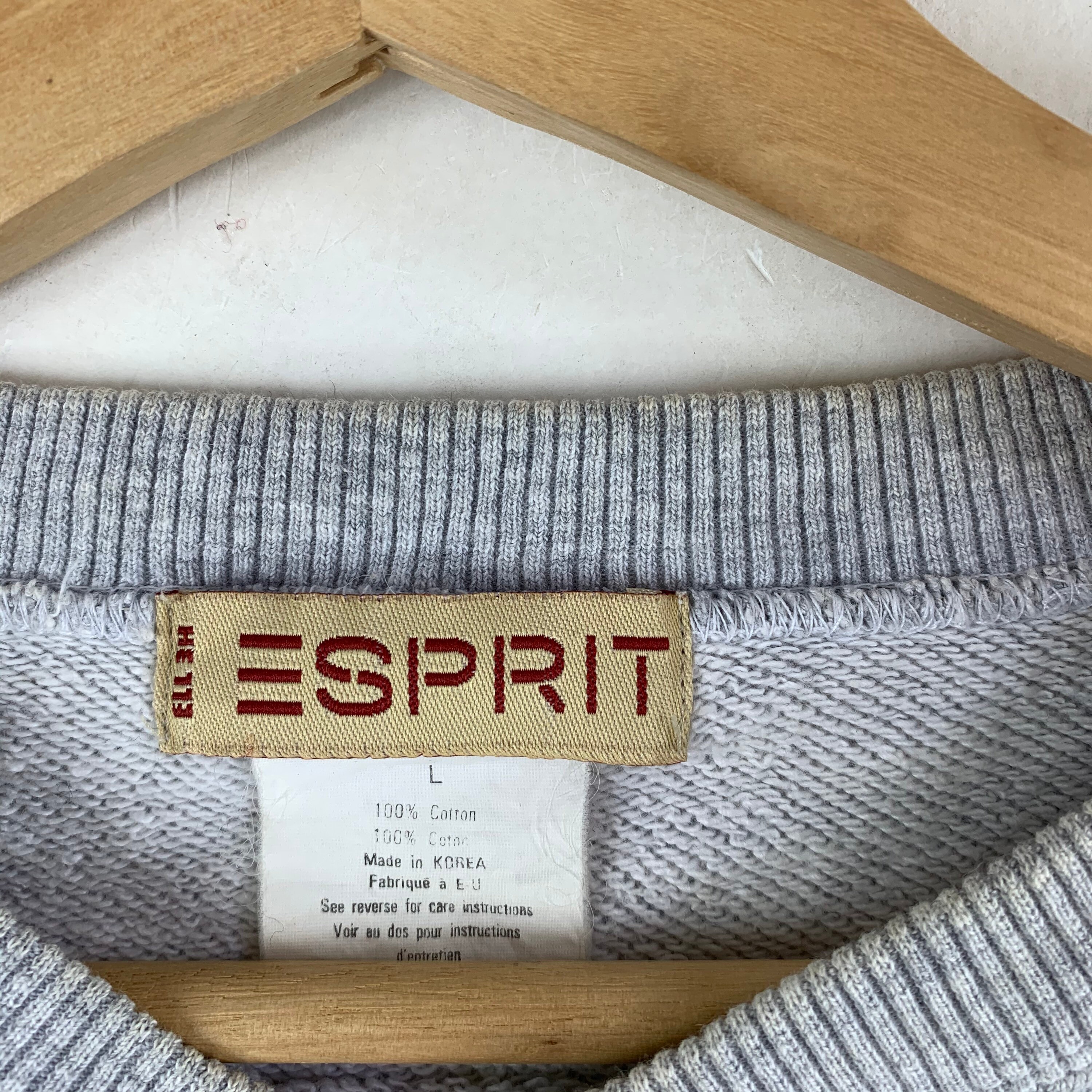 Vintage Esprit Big Logo Sweatshirt Colorblock | Etsy