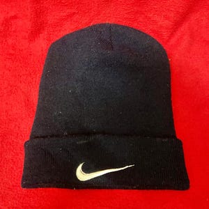 帽子 90s nike vintage black beanie logo AI88 90s nike vintage black beanie logo AI88