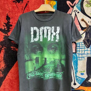 ヴィンテージ DMX「The Great Depression」2001 ヒップホップアルバムプロモ Raptees Tシャツ / ヒップホップクラシック / ヴィンテージヒップホップラップTシャツ サイズ S