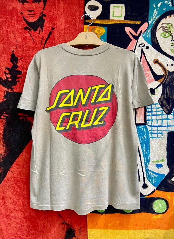 ビンテージ　80年代オリジナル　サンタクルーズ　SPEED WHEELS モデル Tシャツ santa cruz powell zorlac thrasher  スペシャル!! 80s Santa Cruz Screaming Hand ステッカー 80年代