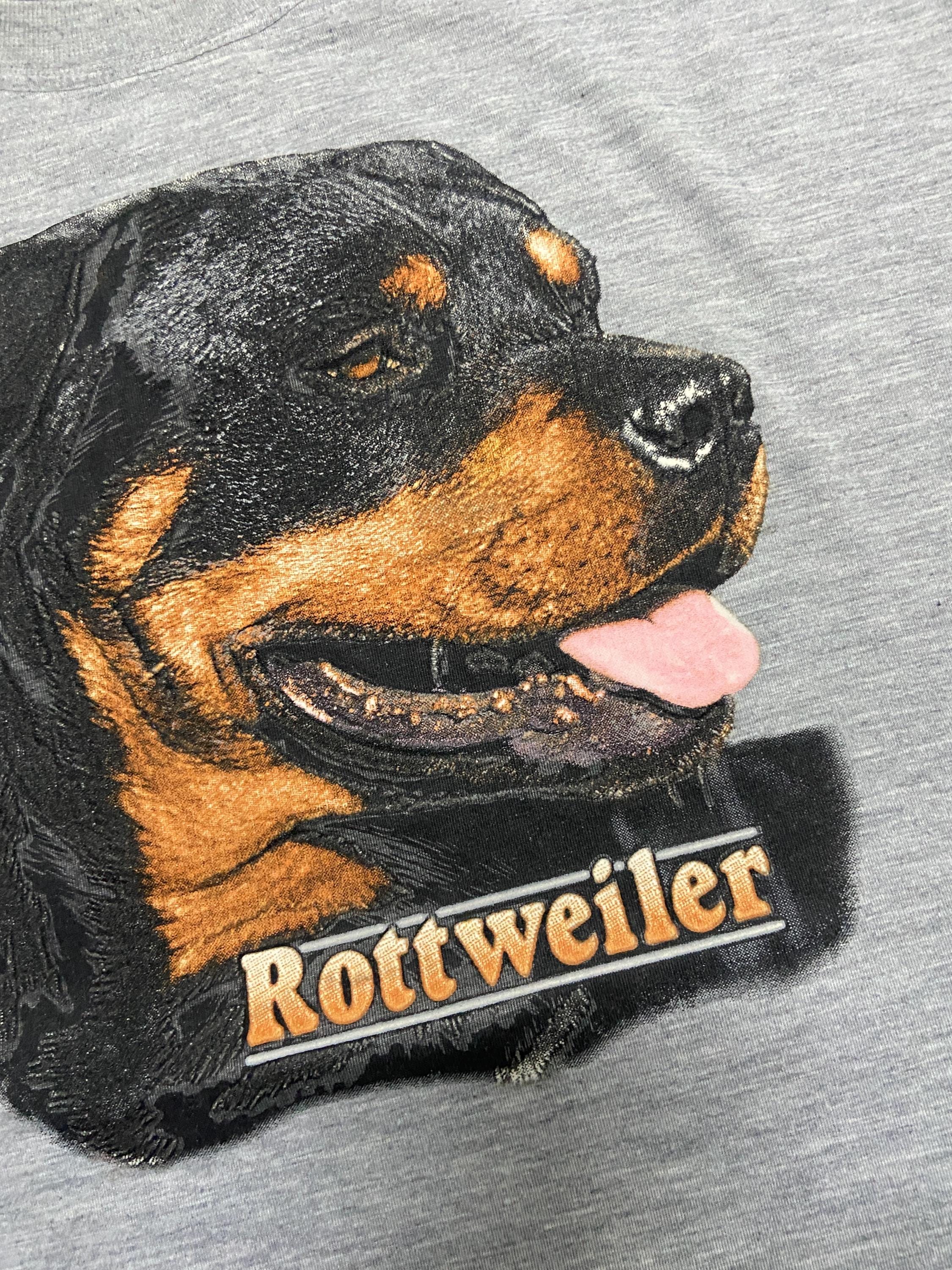 ヴィンテージ 90年代 ロットワイラー犬種写真プリント ドッグアート T 