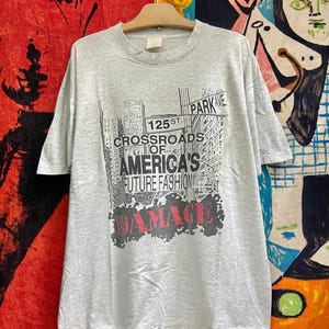 Vintage 90s Major Damage Clothing American Streetwear Skate Clothing Line T Shirt / Street Style / Vintage Streetwear T Shirt Size L