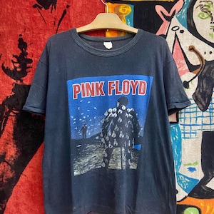 Vintage 80s Pink Floyd &quot;Delicate Sound Of Thunder&quot; 1988 Album Promo T Shirt / Psychedelic Rock Music / Vintage Band T Shirt Size L