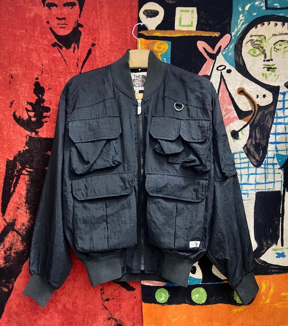 Vintage 90s North Face TNF Tactical Outdoor Style Gorpcore Multi Pocket Jacket / Vintage Streetwear Fashion Size M