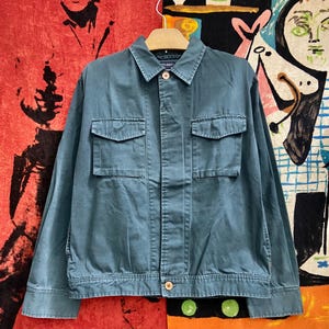 Vintage 90s Stussy Outdoor Military Double Pocket Work Jacket 