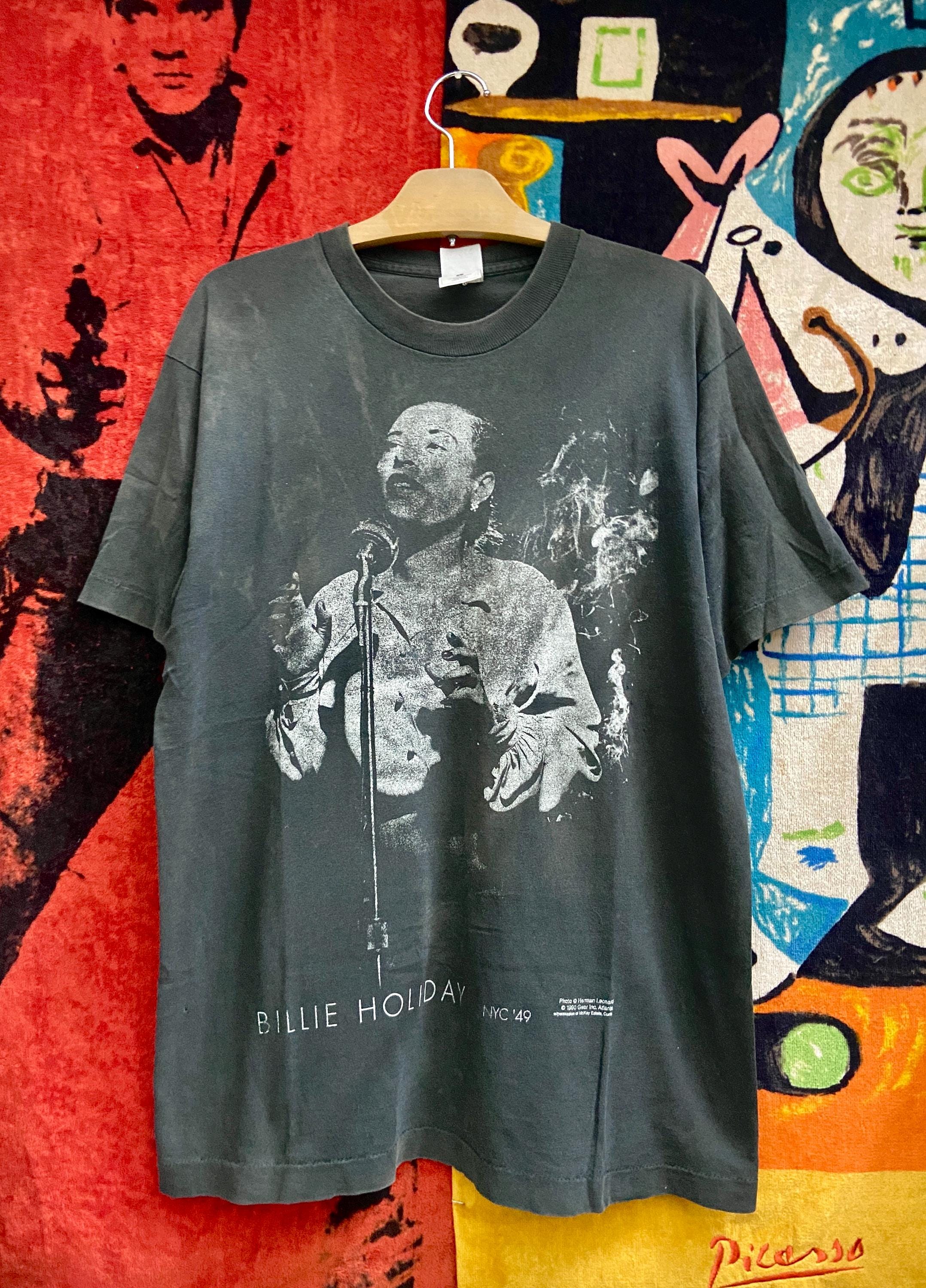 Vintage 90s Distressed Billy Holiday American Jazz Soul Swing