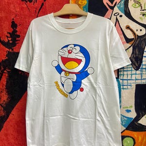 Vintage 90s Doraemon Japanese Legendary Anime Cartoon Series Fujiko Fujio T Shirt / Vtg Anime T Shirt Size L