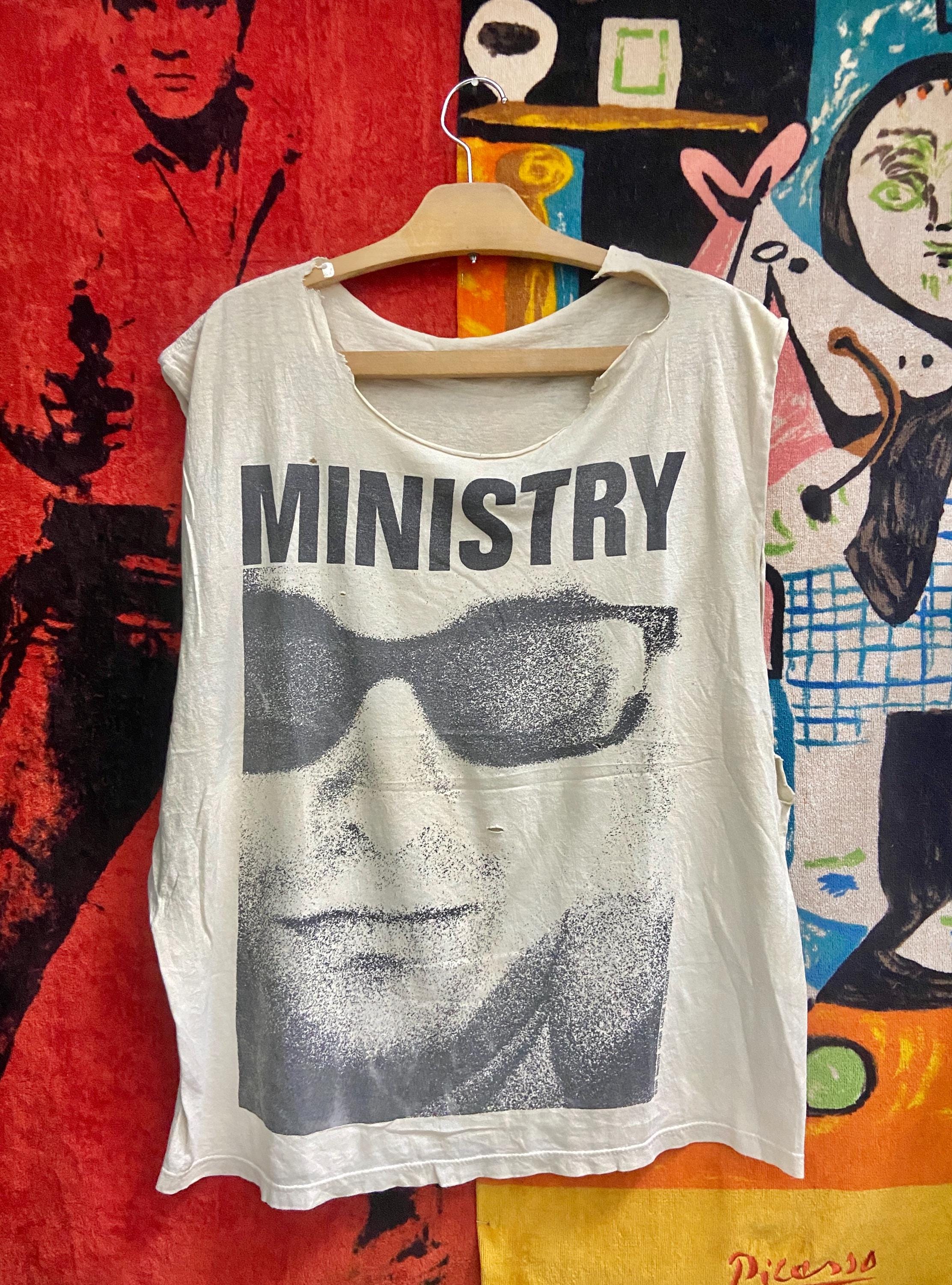 Vintage 90s Distressed Ministry Industrial Metal 