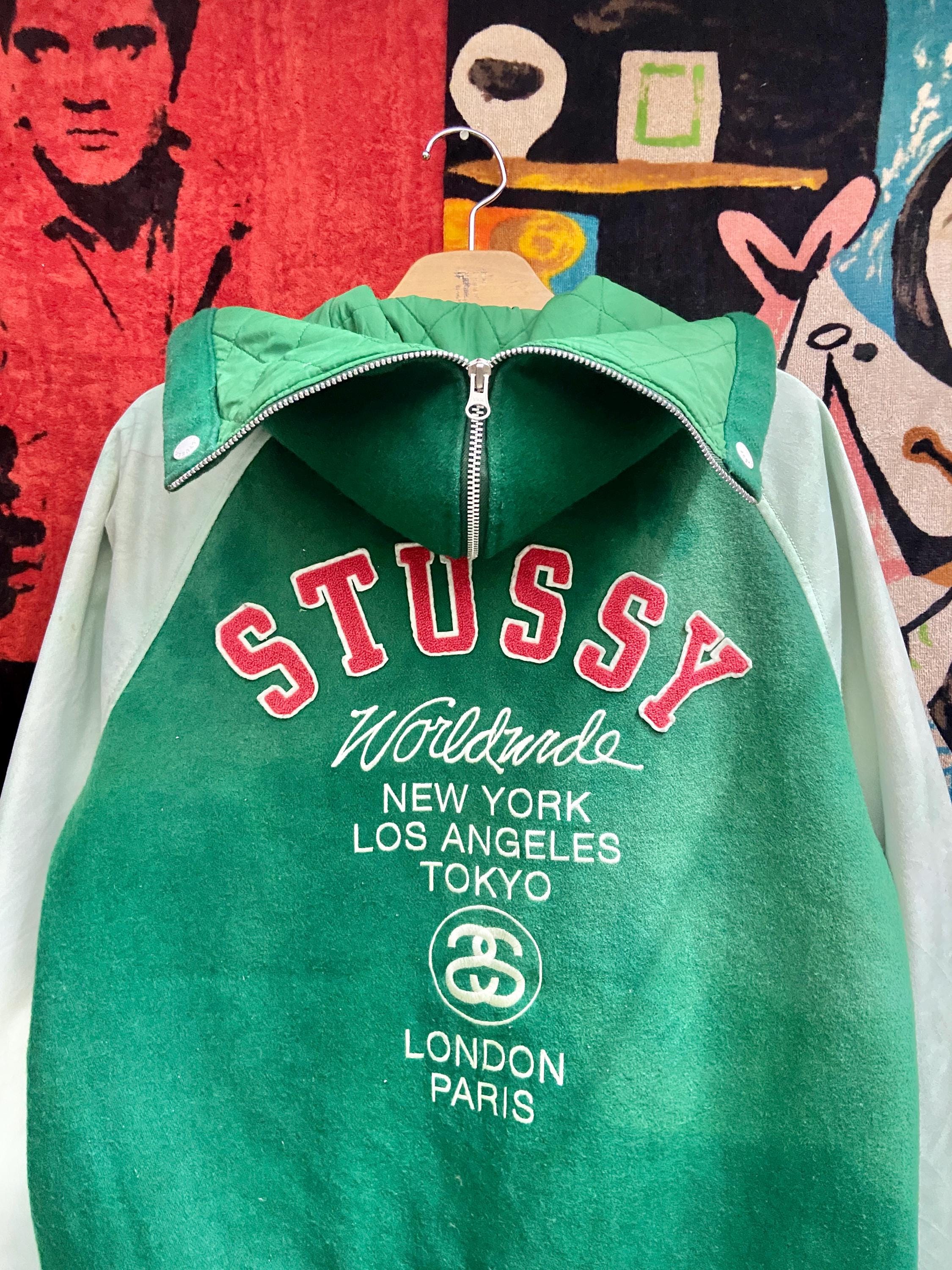 Vintage 00s Stussy Worldwide New York Los Angeles Tokyo Hoodie