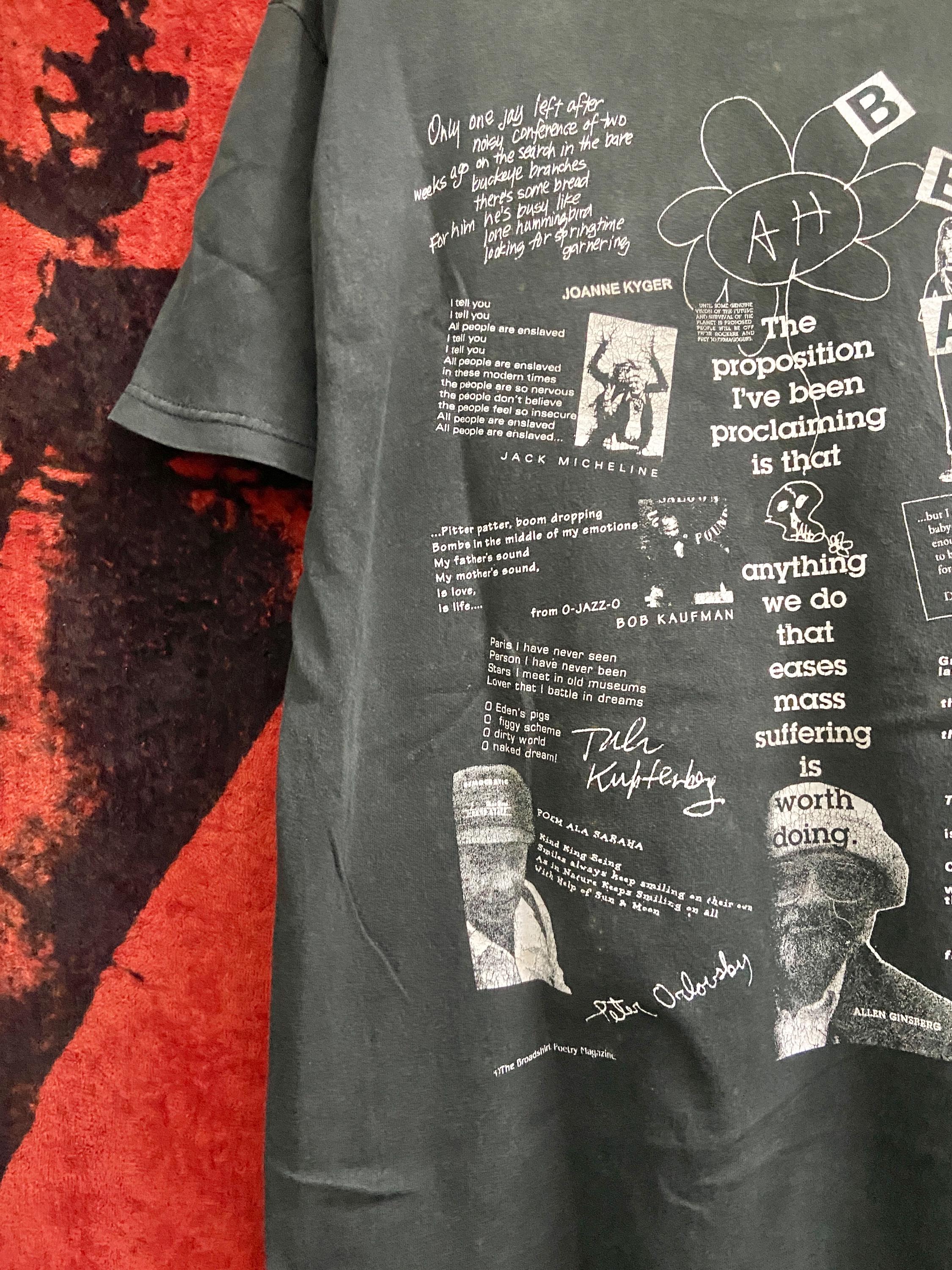 90s BROADSHIRT POETRY MAGAZINE マガジン Tシャツ 【公式通販】
