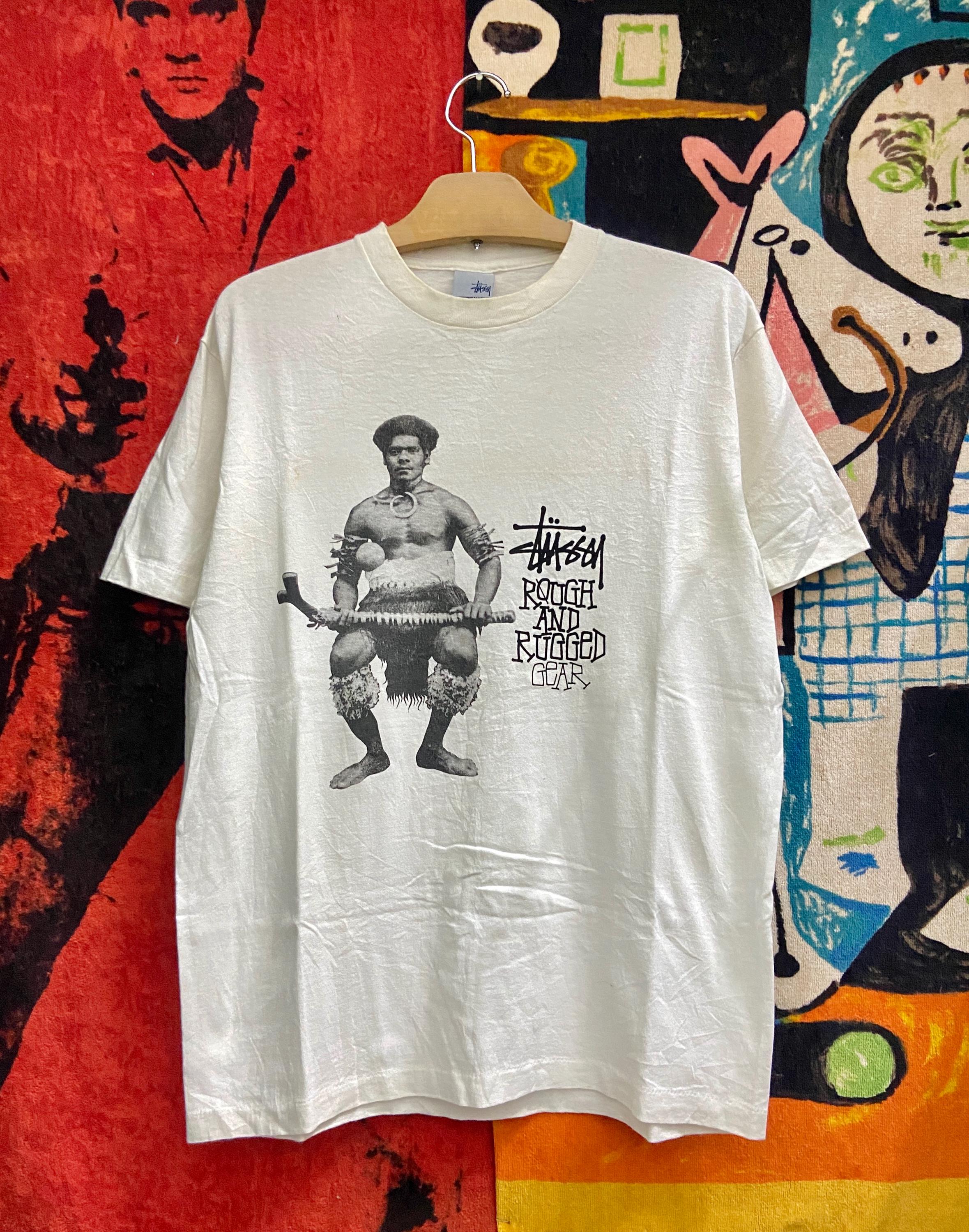 Vintage 90s OG Stussy Remixed Classic Photoprint Native Man 