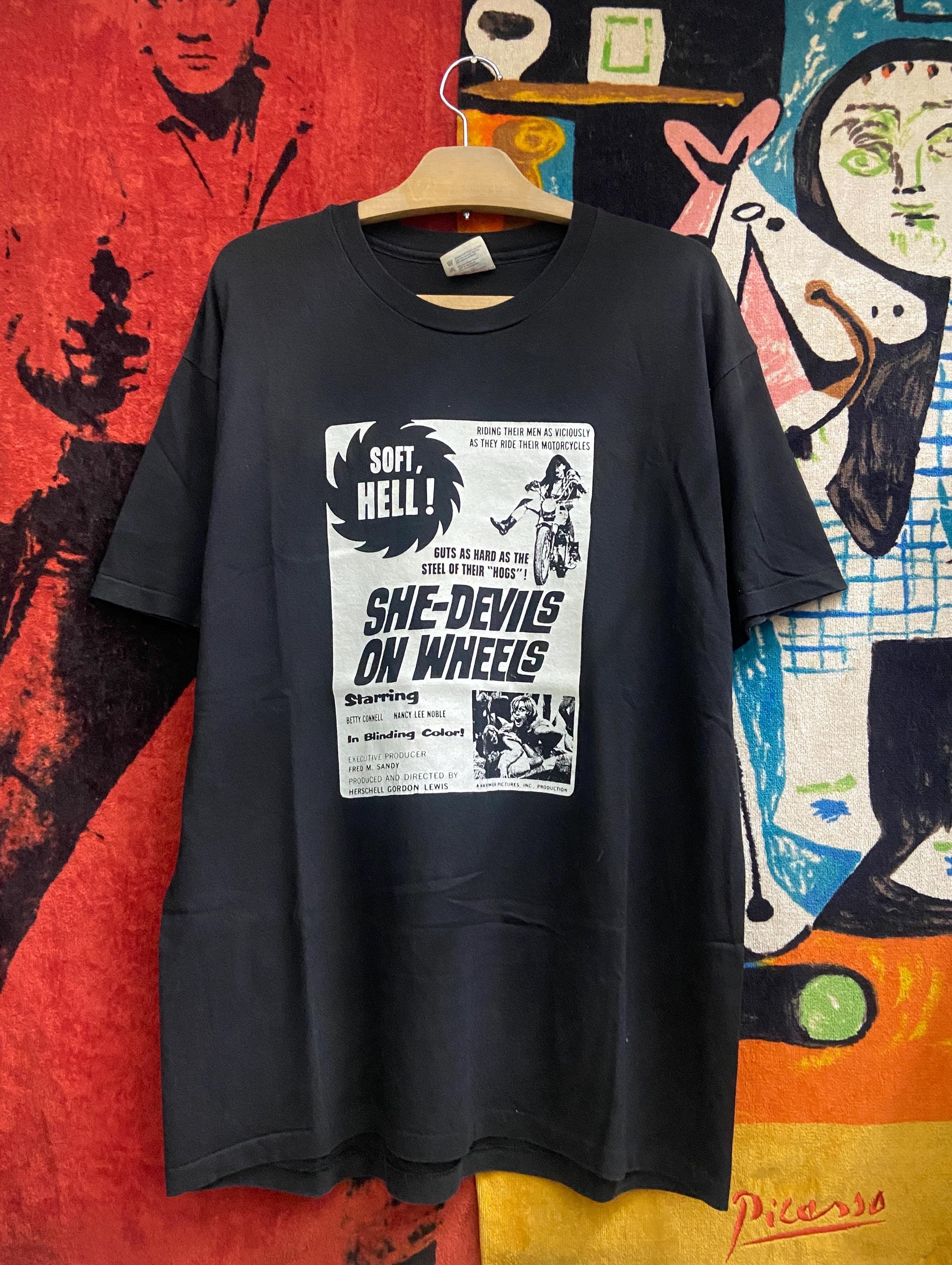 90s SHE DEVILS ON WHEELS ビンテージ Tシャツ B級映画 90s SHE DEVILS ON WHEELS ビンテージ Tシャツ B級映画