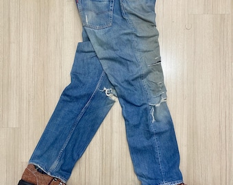 Vaqueros Levi's 501xx azules vintage de los años 90, corte recto, desgastado y descolorido, talla W34 / Vaqueros Levi's 501 USA vintage