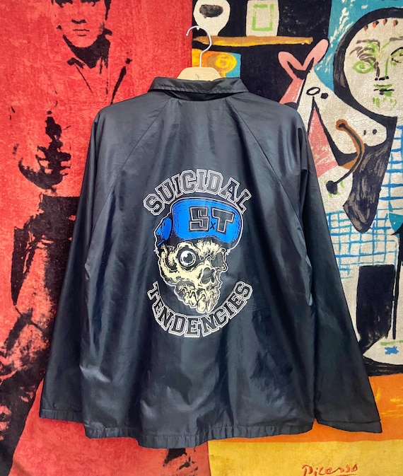 Vintage 90s Rare Original Suicidal Tendenc1es Pushead Art Coach