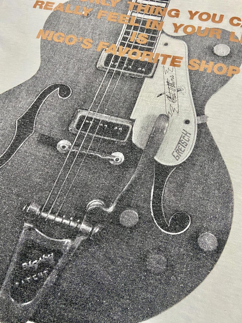 Camiseta vintage OG 2003 Good Enough de Hiroshi Fujiwara con guitarra "Gretsch" y archivo de ropa urbana, talla L imagen 12