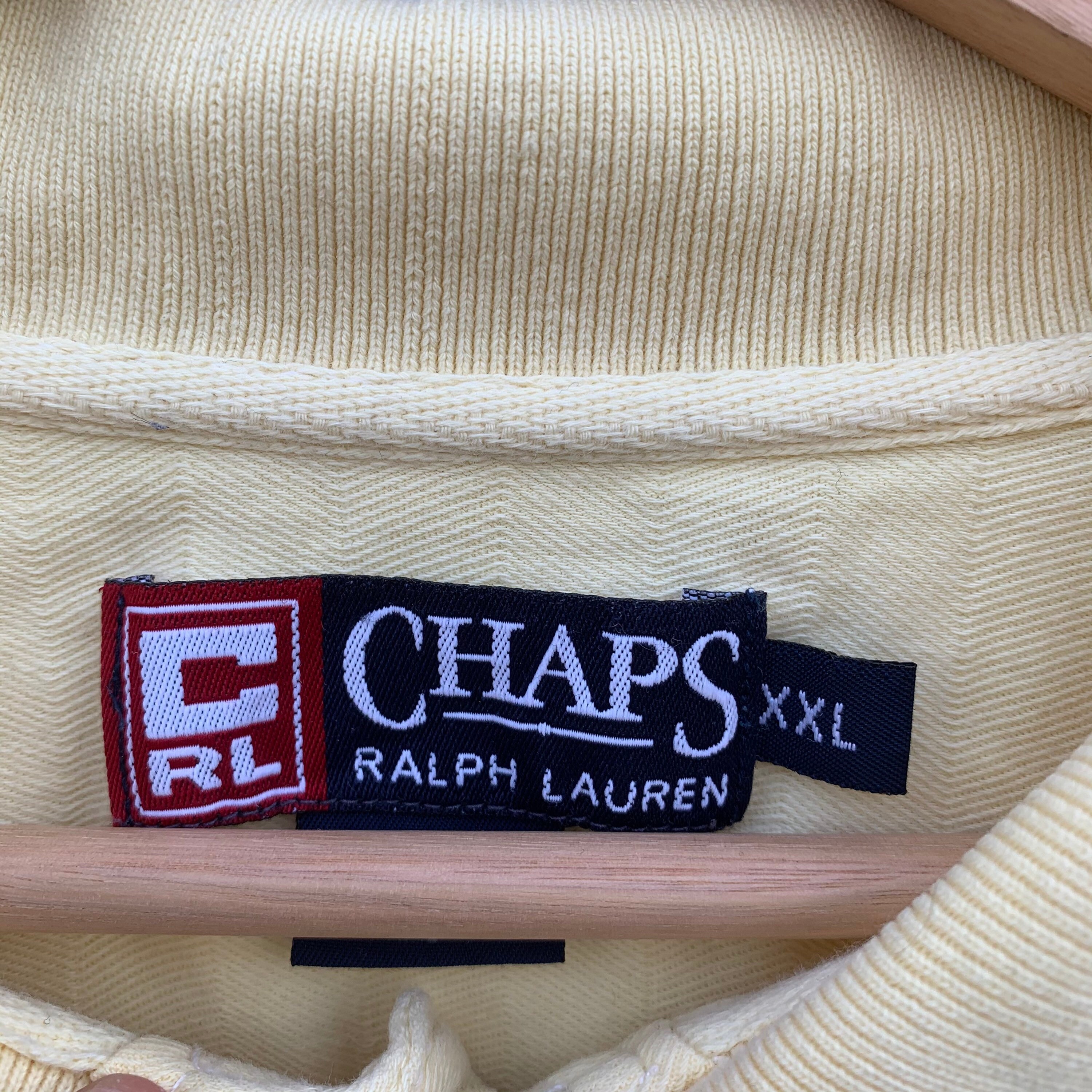 Chaps Polo Small Logo Casual Style In Yellow In XXL Size | Etsy